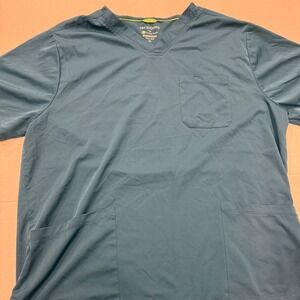 HH Works by Healing Hands Teal V Neck Scrub Top XL nurse scrubs